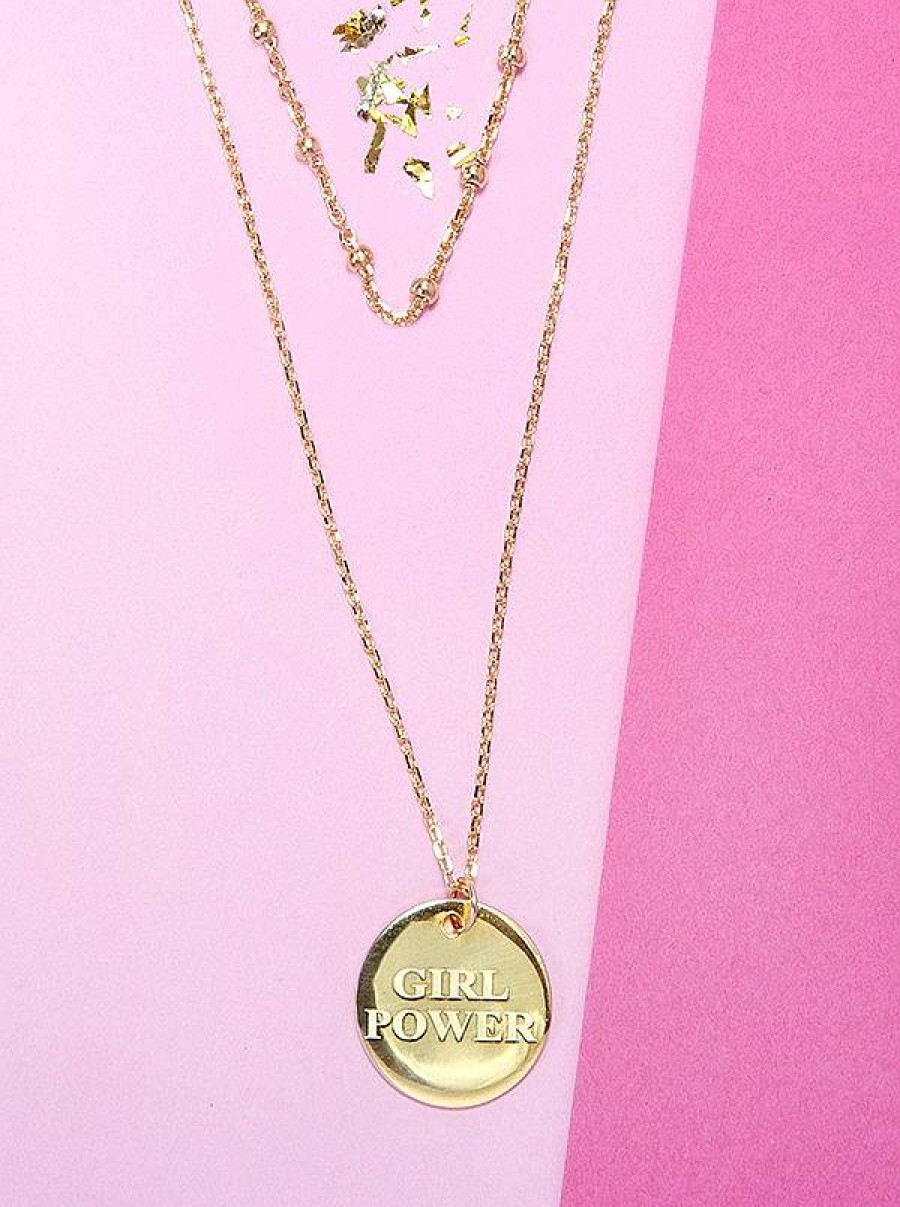 Chiguagua | Collar Doble Dorado Personalizable Girl Power