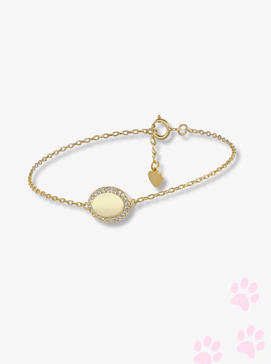 Chiguagua | Pulsera Placa Oval Dorada